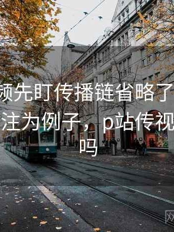 读p站视频先盯传播链省略了吗，然后把例子标注为例子，p站传视频有收益吗