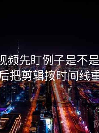 读蜜桃视频先盯例子是不是当规则，然后把剪辑按时间线重排